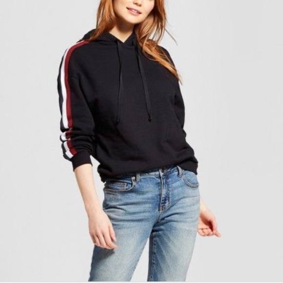 Who What Wear Grosgrain striped hoodie - Picture 2 of 7